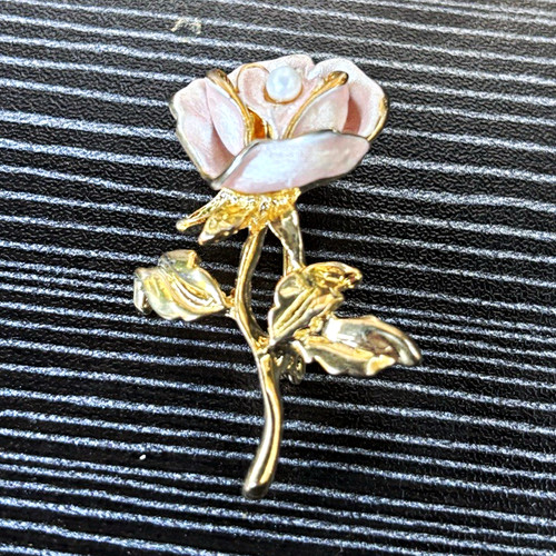 Vintage avon gold tone pink - avon, gold-tone