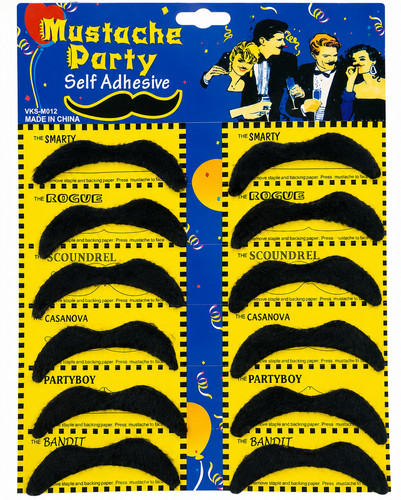 12x moustaches mexican bandit - moustaches,