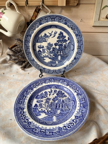 Vintage blue white willow - blue,