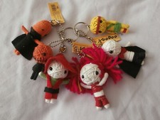 6 VOODOO STRING DOLLS KEYRINGS
