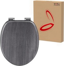 Soft Close Wooden Toilet Seat