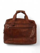 Men's STILORD Brown Genuine Leather Briefcase Bag T16