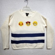 Cream & Blue Striped Emoji