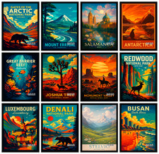 Global Capitals Travel Poster