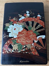 Vintage Japanese Lacquerware Large Storage Box Kanebo Jewellery Trinket Box 