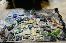 HUGE Jewellery Embroidery Making Beads Mixed Sizes Colours & Styles Bundle #1