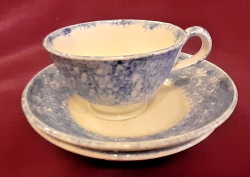Antique spongeware miniature - spongeware,,