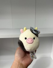 Squishmallows Connor The Cow Clip Soft Plush Toy OG Rare Retired 