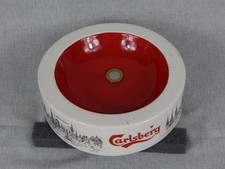 Carlsberg White Ceramic Pub Ashtray, 18.5cm Diameter 