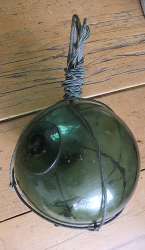 Vintage hand blown green - vintage,