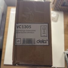 X5 DETA S1305 SLIMLINE SHAVER MAINS SUPPLY SOCKET DUAL VOLTAGE 115 /240v  NEON  