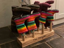Solid Oak Welly Rack Stands