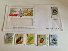 First Day Cover Insects 1985 Spastics Society includes five stamps