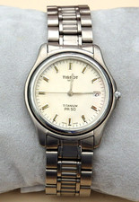 Mens  Rare  * TISSOT *   PR50  'Titanium'  Watch; DATE; Cleaned+NEW Battery; Box