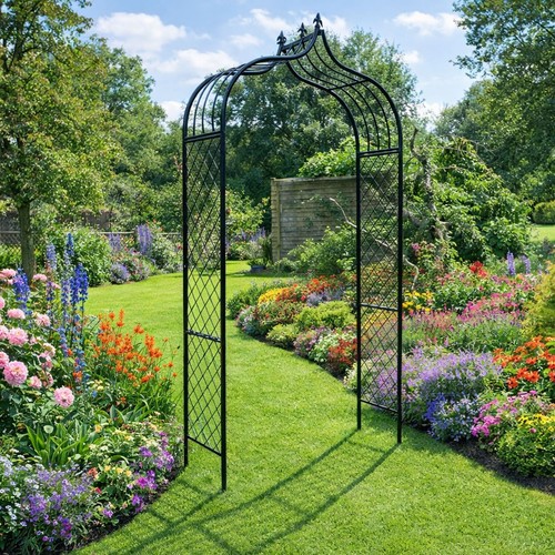 Garden metal arch rose - garden,