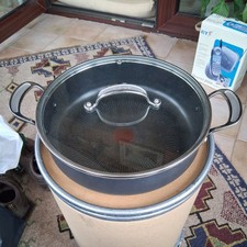 Tefal Jamie Oliver New Style Hard Anodised 30cm Shallow Pan with Flat Glass Lid 