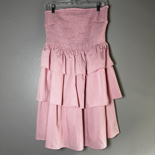 Btfbm pink strapless smocked - btfbm,
