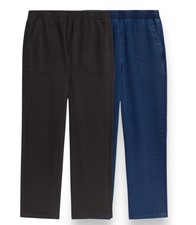 EX M&S Trouser Denim Jersey Ladies Elasticated Waist Pants Pockets