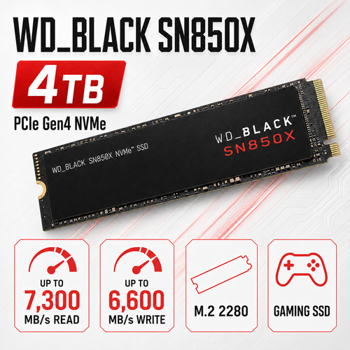 Black sn850x 4tb 2 nvme - sn850x, m.2