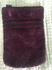 RALPH LAUREN Purple Wash Mitt Cotton Bath Wash Glove Washcloth