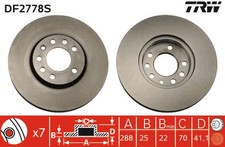 Trw df2778s brake disc - df2778s,