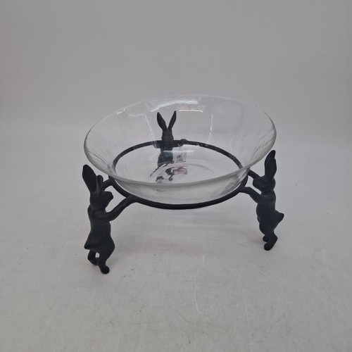 Cast iron three - iron, glass