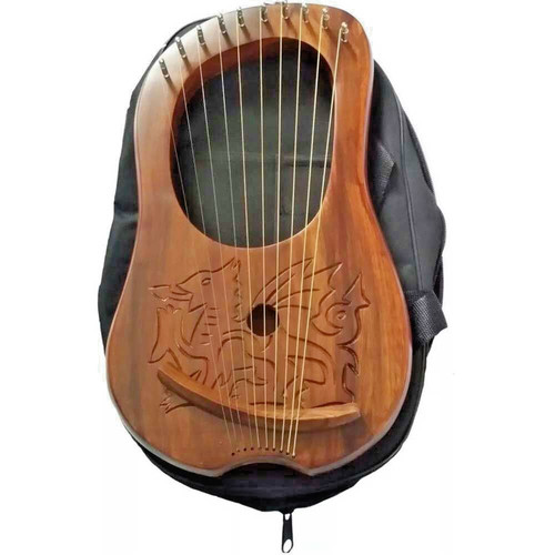 Lyre harp engraved celtic - engraved,