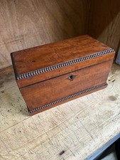 antique mahogany tea caddy