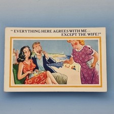 Comic Postcard C1965 Angry Fat