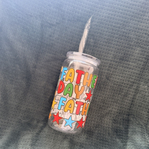 Father day clear plastic - clear,