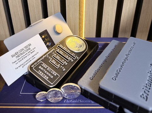 Silver britannia coin tester - silver,