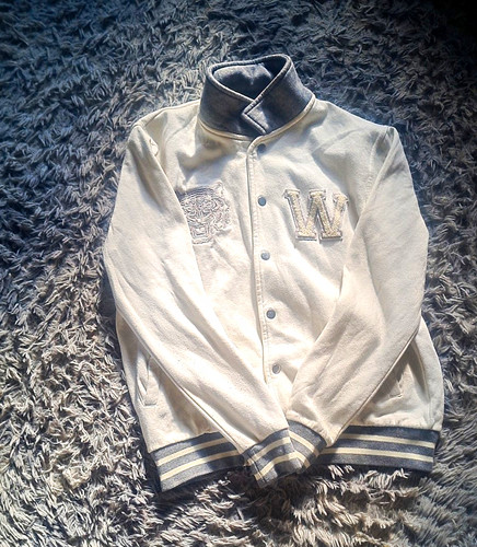 Primark white varsity - primark, xs