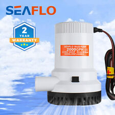 12V 2000GPH SEAFLO Bilge Pump Marine Boat Submersible Water Pump Yacht 1-1/8"
