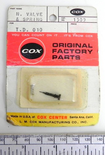 Cox 1309 needle valve - cox, and