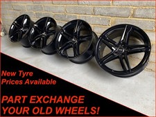 Genuine 18" Audi A5 S5 A7 A8 5 Twin Spoke Star Gloss Black Alloy Wheels