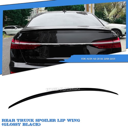 Gloss black rear trunk spoiler - rear,
