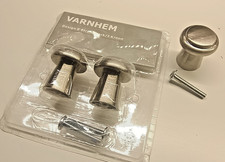 IKEA VARNEM SILVER KNOBS X3