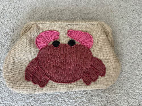 Nwt zara raffia - crab, beaded