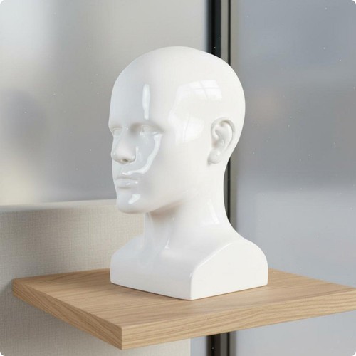 Male mannequin head - mannequin,