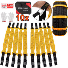 10Pcs Anti skid Mud Ice Snow Chains Winter Safety Car SUV Truck Tire Tyre UK