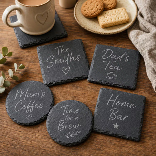 Personalised slate coaster - personalised,