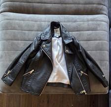 Children biker black faux - children's,