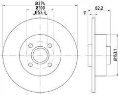 Mintex rear brake discs - rear, for