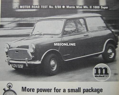 1968 morris mini mkii - morris, 1000