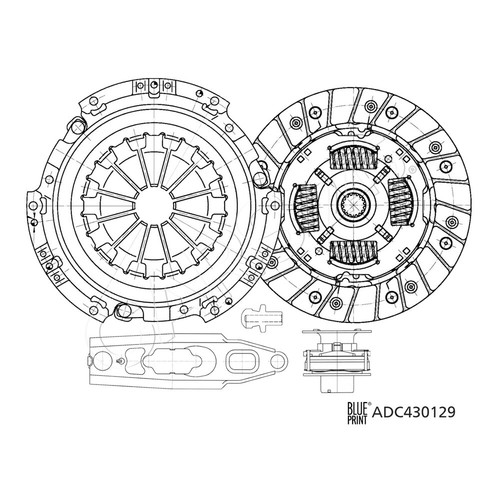 Blue print clutch kit - print,