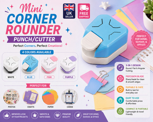 Corner rounder paper - 3-in-1,