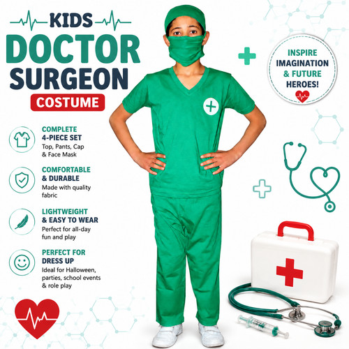 Kids doctor costume - doctor, girls