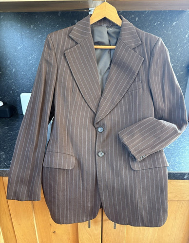 Vintage 1970s brown pinstripe - 1970s,