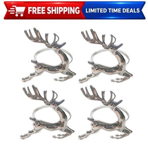 4pcs christmas silver reindeer - 4pcs,