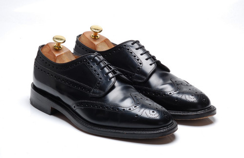 Loake black longwing brogues - loake,